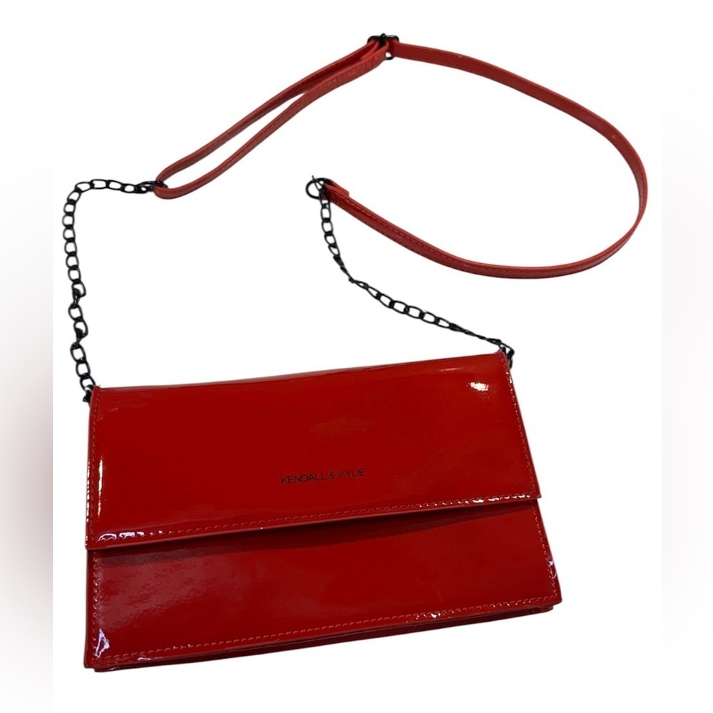 Kendall & Kylie Red Glossy Crossbody Bag